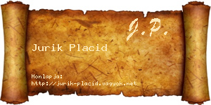 Jurik Placid névjegykártya